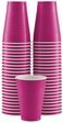 Amcrate Disposable Plastic Cups Burgundy Colored Cups 12Ounce Plastic Party Cups Strong and Sturdy Disposable Cups for Party Wedding Christmas Halloween Party Cup 50 Pack