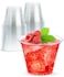 Cappatua 9 oz Clear Plastic Cups 50 Pack 9oz Plastic Cocktail Party Cups Disposable Wine Glasses Small Drinking Cups for Wedding Punch Cup Reusable Food Safe