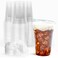 Prestee 100 Clear Disposable Iced Coffee Cups with Lids 16oz Plastic Cups with Strawless Sip Lids Durable Cold Brew Smoothie or Beverage Cup for OntheGo Christmas and Holiday Party Supplies