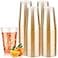 Goodluck 14 oz 100 PCS Gold Glitter Plastic Cups Disposable Glitter Cups Elegant Plastic Cocktail Glasses Fancy Party Cups for Wedding Birthday Holiday