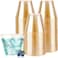 Goodluck 9 oz 100 PCS Gold Glitter Plastic Cups Disposable Glitter Cups Elegant Plastic Cocktail Glasses Fancy Party Cups for Wedding Birthday Holiday
