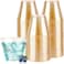 Goodluck 9 oz 100 PCS Gold Glitter Plastic Cups Disposable Glitter Cups Elegant Plastic Cocktail Glasses Fancy Party Cups for Wedding Birthday Holiday