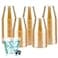 Goodluck 9 oz 200 PCS Gold Glitter Plastic Cups Disposable Glitter Cups Elegant Plastic Cocktail Glasses Fancy Party Cups for Wedding Birthday Holiday