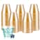 Goodluck 9 oz 200 PCS Gold Glitter Plastic Cups Disposable Glitter Cups Elegant Plastic Cocktail Glasses Fancy Party Cups for Wedding Birthday Holiday