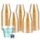 Goodluck 9 oz 200 PCS Gold Glitter Plastic Cups Disposable Glitter Cups Elegant Plastic Cocktail Glasses Fancy Party Cups for Wedding Birthday Holiday