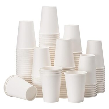 RACETOP Paper Coffee Cups 12 oz 300 pack Paper Cups Disposable Hot Coffee Cups Ideal for Coffee Hot Drinks