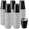 Zopeal 200 Pcs Plastic Cup Bulk 18 oz Disposable Tumblers Wedding Hard Plastic Party Wine Cups Fancy Beverage Drinking Soda Cocktail Glasses for Wedding Birthday ChristmasBlack