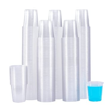 SIUQ 600 Pack 3 oz Clear Plastic Cups Disposable Bathroom Mouthwash Cups Small Plastic Drinking Cup for Ice Tea Tasting Party Picnic BBQ Travel and Event