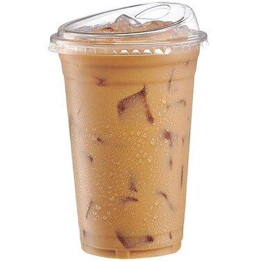 GUSTO Clear Plastic Cups with Lids 20 oz 50 Count Disposable Iced Coffee Drink Cups with Strawless Sip Lids for Smoothies Juices and More Formerly Comfy Package