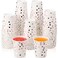 Sieral 100 Pcs White Disposable Paper Cups 9 oz Pink Foil Dot Disposable Cups Bulk for Wedding Birthday Dinner Party Supplies