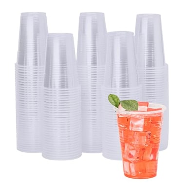 YEEHAW 9 oz Plastic Cups 500 Pack Clear Disposable Drinking Water Cups for Cold Beverages Clear Plastic Cups for Drinking Ideal for Party