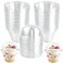 Rainmae 100Pack Disposable Clear Plastic Cups with Dome Lids 180ml6oz Crystal PET Dessert Cups for To Go Iced Coffee Cold Drinks Smoothie Bubble Boba Tea Juice Parfait Frappuccino Milkshake