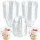 Rainmae 100Pack Disposable Clear Plastic Cups with Dome Lids 180ml6oz Crystal PET Dessert Cups for To Go Iced Coffee Cold Drinks Smoothie Bubble Boba Tea Juice Parfait Frappuccino Milkshake