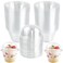 Rainmae 100Pack Disposable Clear Plastic Cups with Dome Lids 180ml6oz Crystal PET Dessert Cups for To Go Iced Coffee Cold Drinks Smoothie Bubble Boba Tea Juice Parfait Frappuccino Milkshake