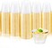 Ciaell 200PCS Gold Plastic Cups 9Oz Heavy Duty Disposable Clear Plastic Cups with Gold Rim for Wine Cocktail Party Wedding