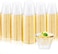 Ciaell 200PCS Gold Plastic Cups 9Oz Heavy Duty Disposable Clear Plastic Cups with Gold Rim for Wine Cocktail Party Wedding