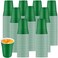Bokon 200 Pack 16 oz Green Plastic Cups Heavy Duty Disposable Party Cups Bulk for Events Catering Weddings St Patricks Day Large Gatherings