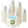 CCWOFF Compostable Disposable 3oz Bathroom Cups 100P Mouthwash Eco Friendly Plastic Paper Cups Biodegradable Bath Rinse Medicine Urine Replace Mini Small Bathroom Cup 3 oz Paper Plastic Cup