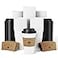 LITOPAK 100 Pack 16 oz Disposable Coffee Cups with Lids and Kraft Sleeves LeakProof White To Go Coffee Cups for Office Cafe Catering Events and Daily Commute