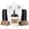 LITOPAK 100 Pack 16 oz Disposable Coffee Cups with Lids and Kraft Sleeves LeakProof White To Go Coffee Cups for Office Cafe Catering Events and Daily Commute