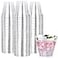Nervure 240 PCS Silver Plastic Cups 9Oz Silver Rimmed Plastic Cups Heavy Duty Plastic Cup with Silver Rim Perfect for Weddings Receptions Parties