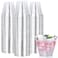 Nervure 240 PCS Silver Plastic Cups 9Oz Silver Rimmed Plastic Cups Heavy Duty Plastic Cup with Silver Rim Perfect for Weddings Receptions Parties