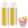 WELLIFE 120 PCS Gold Plastic Cups9 oz Clear Plastic CupsDisposable Wine Glasses for Party