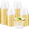 I00000 Heavy Duty Plastic Cups 9 oz Gold Rimmed Clear 100 Count BPA Free Disposable for Party Wedding