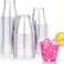 JOLLY CHEF 10 OZ Clear Disposable Plastic Cups 100 Pack Heavy Duty Clear Plastic Cups Tumblers for Wedding Thanksgiving Halloween Christmas Party
