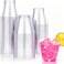 JOLLY CHEF 10 OZ Clear Disposable Plastic Cups 100 Pack Heavy Duty Clear Plastic Cups Tumblers for Wedding Thanksgiving Halloween Christmas Party