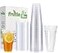 FRUTLE 32oz Plastic Cups with Lids and Straws Disposable Cups for Iced CoffeeCold Drinks Milkshake Bubble TeaSmoothie and TOGO Drinkings50Sets Pack