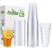 FRUTLE 32oz Plastic Cups with Lids and Straws Disposable Cups for Iced CoffeeCold Drinks Milkshake Bubble TeaSmoothie and TOGO Drinkings50Sets Pack