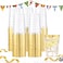 I00000 100PCS Gold Plastic Cups10 oz Clear Plastic Cups with Gold Trim Beer MugsDisposable Hard Cup For Party Premium Cup Perfect for Wedding Party