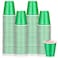 Roshtia 100 Pack 2 oz Plastic Shot Cups Mini Disposable Shot Glasses 2 oz Wedding Party Cups for Bridal Shower Wedding Party Beer Taste Serving SnacksGreen