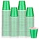 Roshtia 100 Pack 2 oz Plastic Shot Cups Mini Disposable Shot Glasses 2 oz Wedding Party Cups for Bridal Shower Wedding Party Beer Taste Serving SnacksGreen