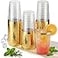 Nervure 120PCS Gold Rim Plastic Cups 12oz Heavy Duty Plastic Cups Fancy Clear Disposable Cup with Gold Rimmed for Wedding Birthday Party