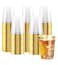 Ciaell 120PCS Gold Plastic Cups 10Oz Heavy Duty Clear Plastic Cups with Gold Rim Gold Rim Disposable Cups for Wedding Birthday