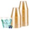 Goodluck 50PCS 9oz Glitter Plastic Cups for Party Disposable Gold Cups Plastic Cocktail Glasses for Wedding Thanksgiving Christmas and Parties