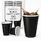 Durameg Black Disposable Plastic 16 oz Cups 100 Pack Durable Fun Pong Cups for Water Beer Smoothie Games