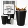 Durameg Black Disposable Plastic 16 oz Cups 100 Pack Durable Fun Pong Cups for Water Beer Smoothie Games