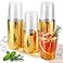 Nervure 120PCS Gold Plastic Cups 10Oz Gold Rim Plastic Cups Heavy Duty Disposable Cups Clear Cup with Gold Rim for Weddings Birthdays Gatherings and Party