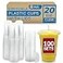 Reli. Reli Plastic Cups with Lids 20 oz 100 Sets Clear Plastic Cups with Lids To Go Leak Proof Use for Smoothies Iced Coffee