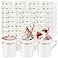 Baderke 48 Pcs Plastic Coffee Cups with Rim 8 oz Disposable Coffee Mugs with Handle Disposable Tea Cups Espresso Beverage Plastic Mugs for Wedding WhiteGold