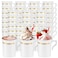 Baderke 48 Pcs Plastic Coffee Cups with Rim 8 oz Disposable Coffee Mugs with Handle Disposable Tea Cups Espresso Beverage Plastic Mugs for Wedding WhiteGold