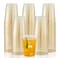 I00000 200pcs Gold Plastic Cups 10 OZ Hard Gold Glitter Disposable Cups For Cocktail And Drinking Premium Disposable Plastic Cup with Gold Glitter For Fancy Elegant Party Cup