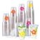 Datyiiha 150 Pack Hawaii Laua Cups 12 oz Clear Plastic Tropical Cups Hawaii Hibiscus Disposable Drinking Cups with Lids for Beach Hawaiian Luau Party Supplies Drinkware Decorations