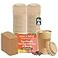 ECO SOUL 25 Pack 16 oz Disposable Coffee Cups with Lids Sleeves EcoFriendly Biodegradable Compostable Leakfree Sturdy To Go Hot Drink Cup for Tea Chocolate Party Travel Cafe Office Home
