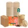 ECO SOUL 25 Pack 16 oz Disposable Coffee Cups with Lids Sleeves EcoFriendly Biodegradable Compostable Leakfree Sturdy To Go Hot Drink Cup for Tea Chocolate Party Travel Cafe Office Home