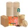 ECO SOUL 25 Pack 16 oz Disposable Coffee Cups with Lids Sleeves EcoFriendly Biodegradable Compostable Leakfree Sturdy To Go Hot Drink Cup for Tea Chocolate Party Travel Cafe Office Home
