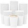 Qunclay Disposable White Paper Coffee Cups To Go Hot Cups for Coffee Chocolate Juice Hot or Cold Beverage Drinking Cup Suitable for Party Office Travel and Events